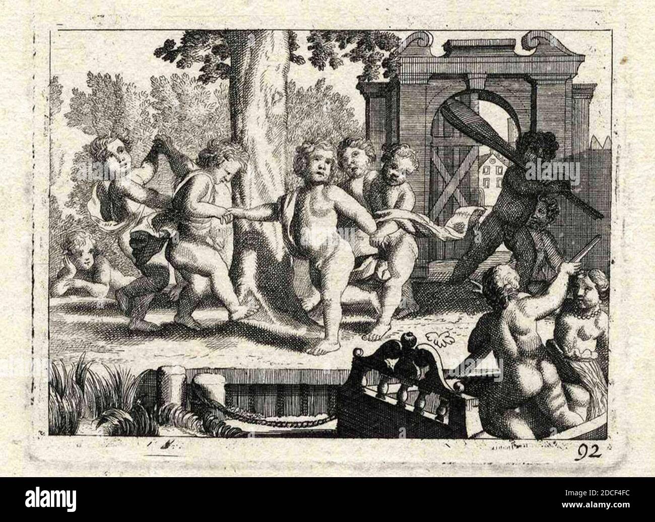 Kinderreigen c1700 ubs G 0850 II. Foto Stock