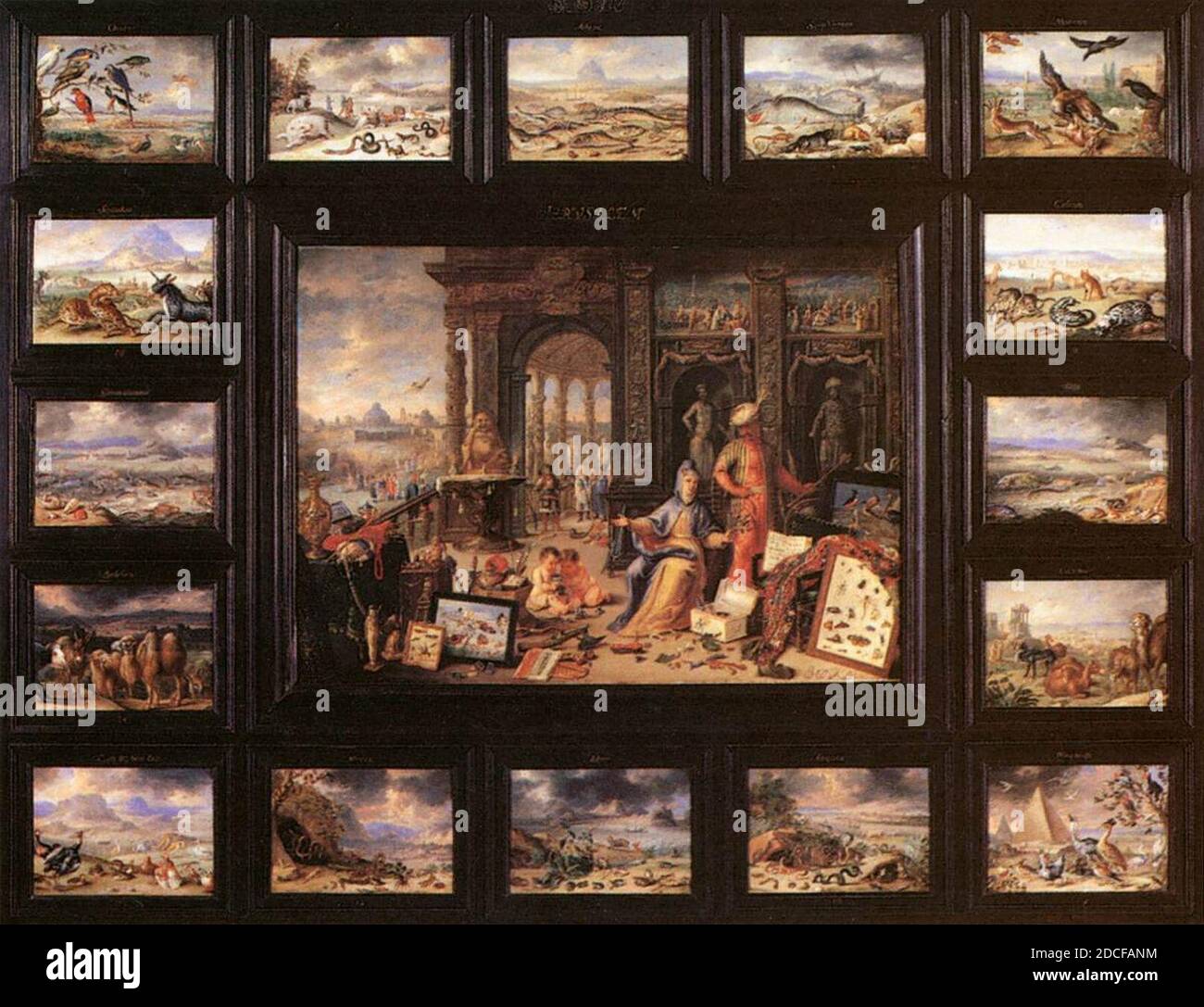 Il Continente dell'Asia 1666 Jan van Kessel il Vecchio. Foto Stock