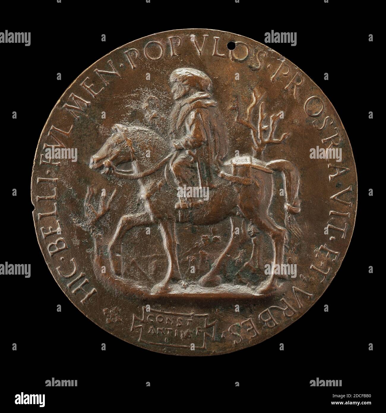 Costanzo da Ferrara, (medalista), napoletano, c. 1450 - morì dopo il 1524, il Sultano Riding, c.. 1481, bronzo, totale (diametro): 12.34 cm (4 7/8 in.), peso lordo: 445.3 gr (0.982 lb.), asse: 12:00 Foto Stock