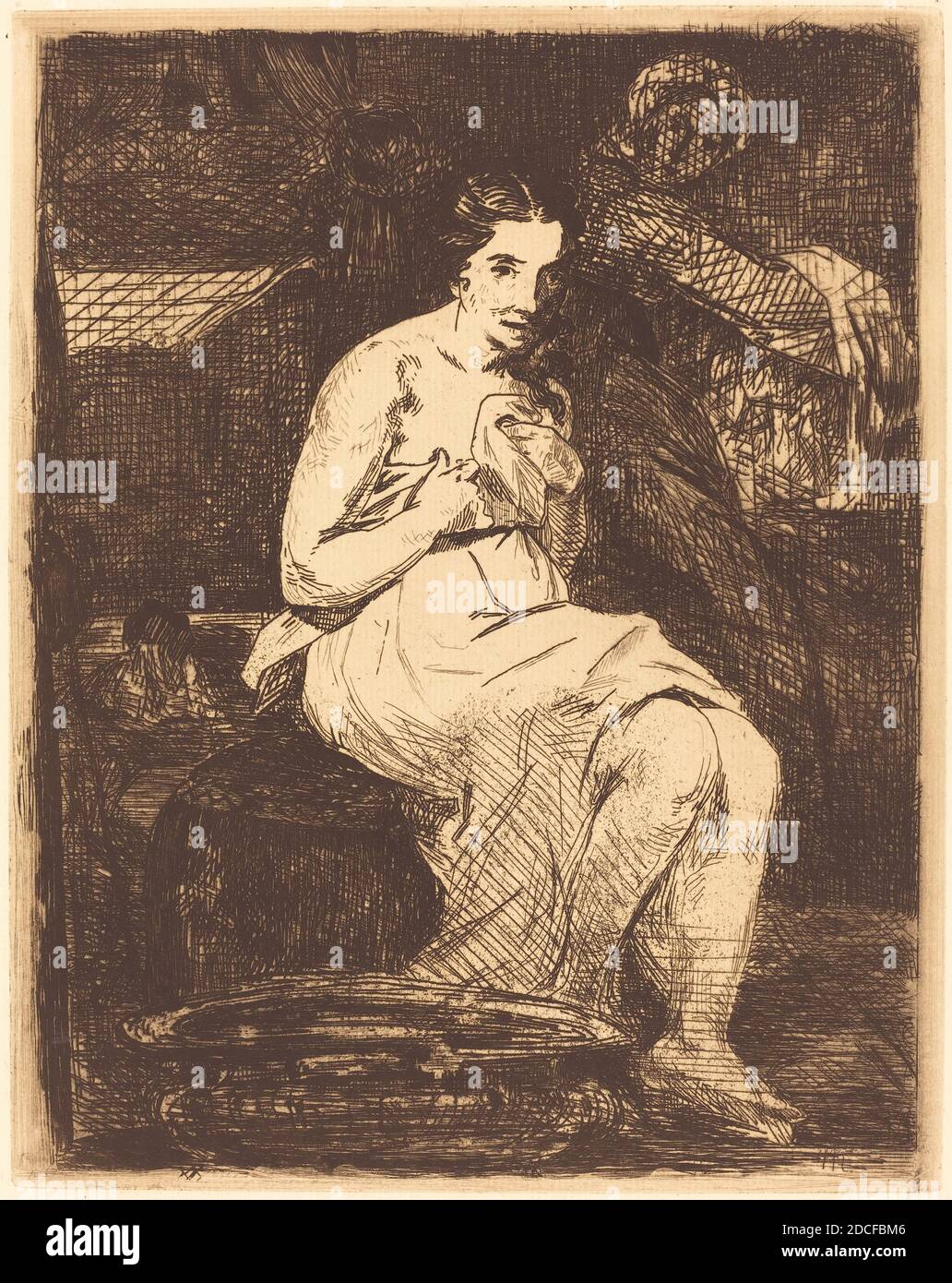 Edouard Manet, (artista), francese, 1832 - 1883, la Toilette (la toilette), 1862, incisione Foto Stock