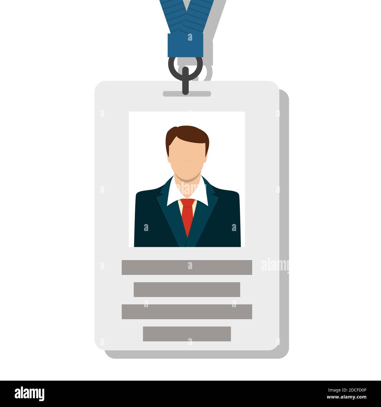 Badge, ID pass card nell'illustrazione moderna Flat Style Foto Stock Badge, ID pass card nell'illustrazione moderna Flat Style Foto Stock