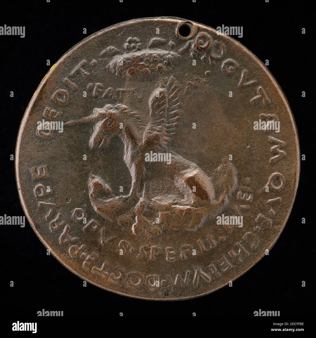 Sperandio, (artista), Mantova, c.. 1425/1428 - c. 1504, Unicorn-Pegasus, probabilmente 1463/1477, bronzo, totale (diametro): 5.32 cm (2 1/8 in.), peso lordo: 53.71 gr (0.118 lb.), asse: 12:00 Foto Stock