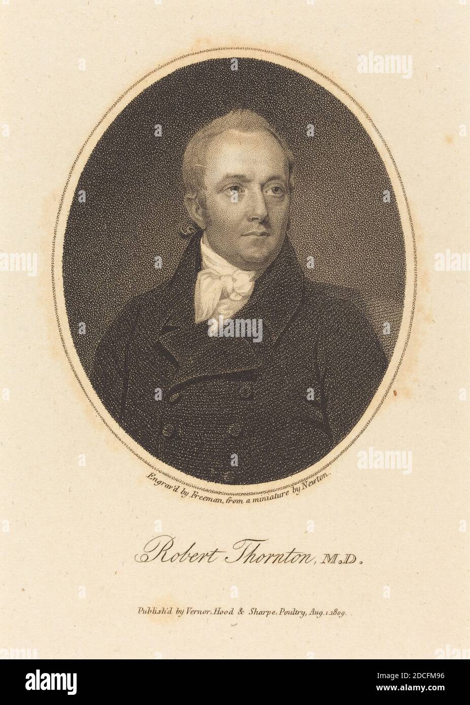 Samuel Freeman, (artista), britannico, 1773 - 1857, William John Newton, (artista dopo), inglese, 1785 - 1869, Robert Thornton, M.D., pubblicato 1809, incisione a stipe Foto Stock