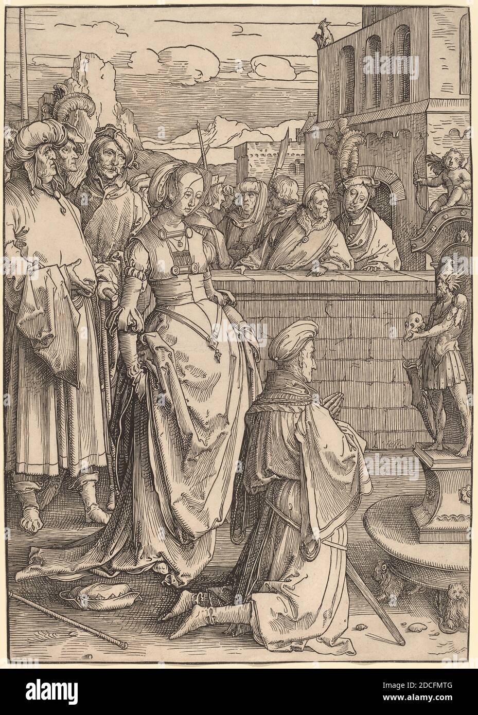 Lucas van Leyden, (artista), Netherlandish, 1489/1494 - 1533, l'idolatria di Solomon, il grande potere dei woodcut femminili, (serie), c. 1512, taglio legno, foglio: 41.7 x 29.2 cm (16 7/16 x 11 1/2 pollici Foto Stock