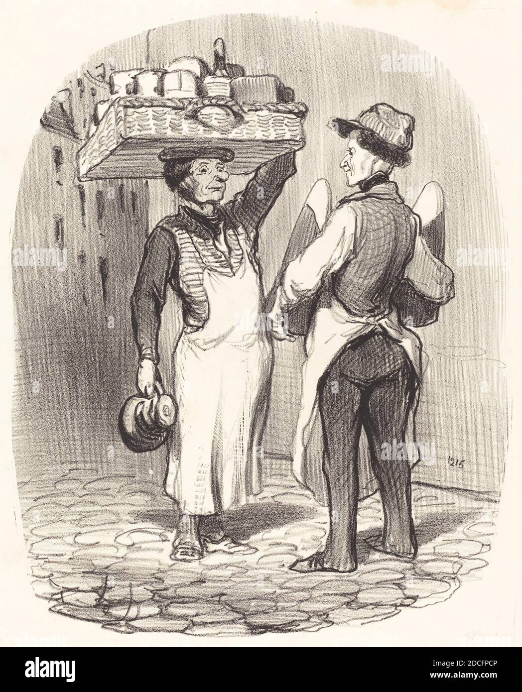 Honoré Daumier, (artista), francese, 1808 - 1879, Des chargés d'affaires, Tout ce qu'on vudra: pl.43, (serie), 1848, litografia Foto Stock