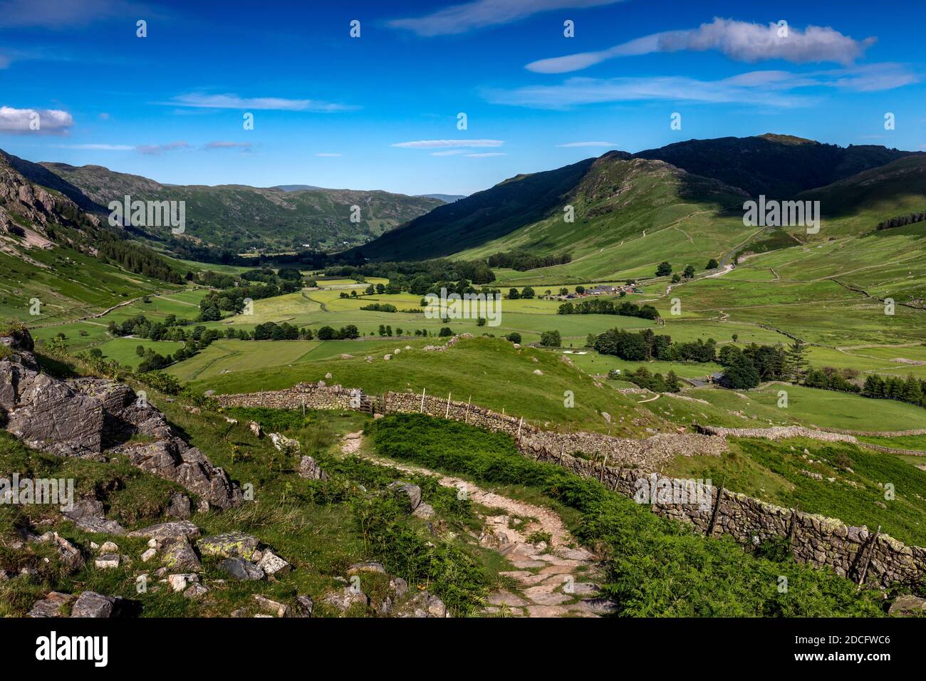 Great Langdale Valley; Lake District; UK Foto Stock