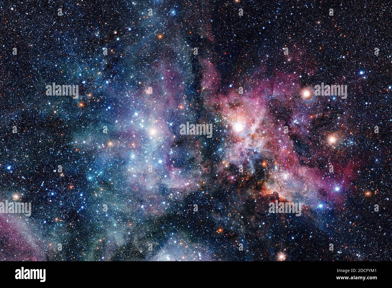 Starfield. Elementi di questa immagine forniti dalla NASA. Foto Stock