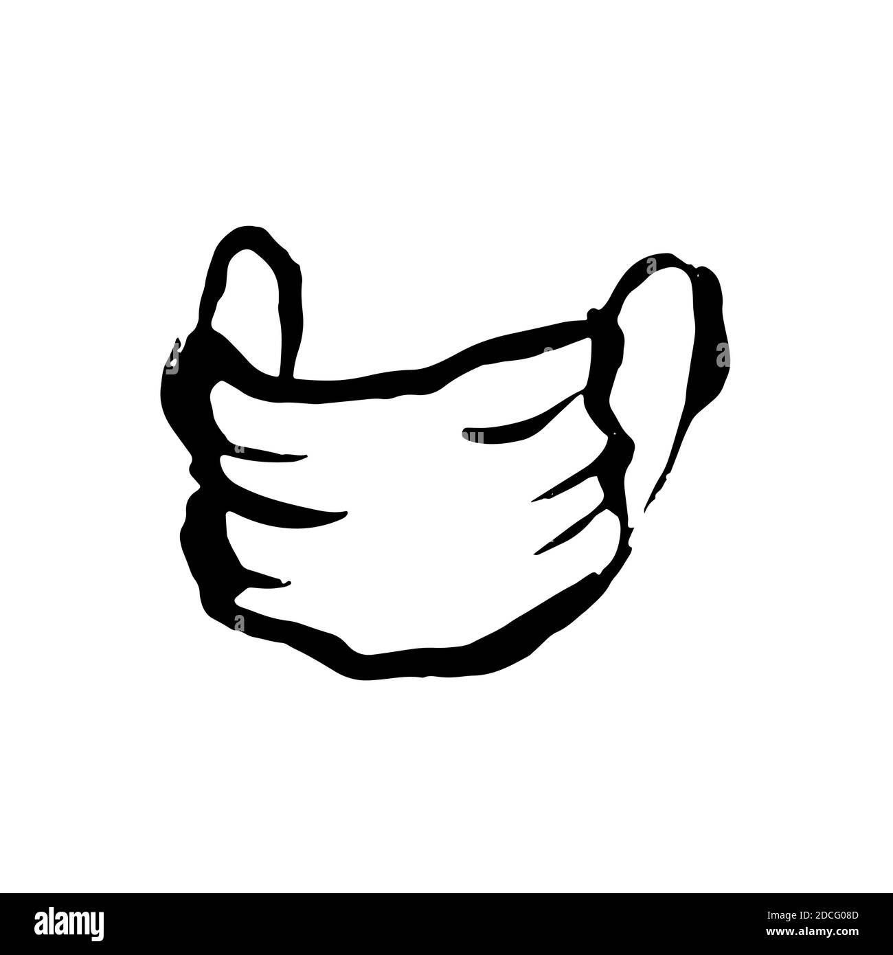 Maschera medica pennello asciutto illustrazione vettoriale Illustrazione Vettoriale