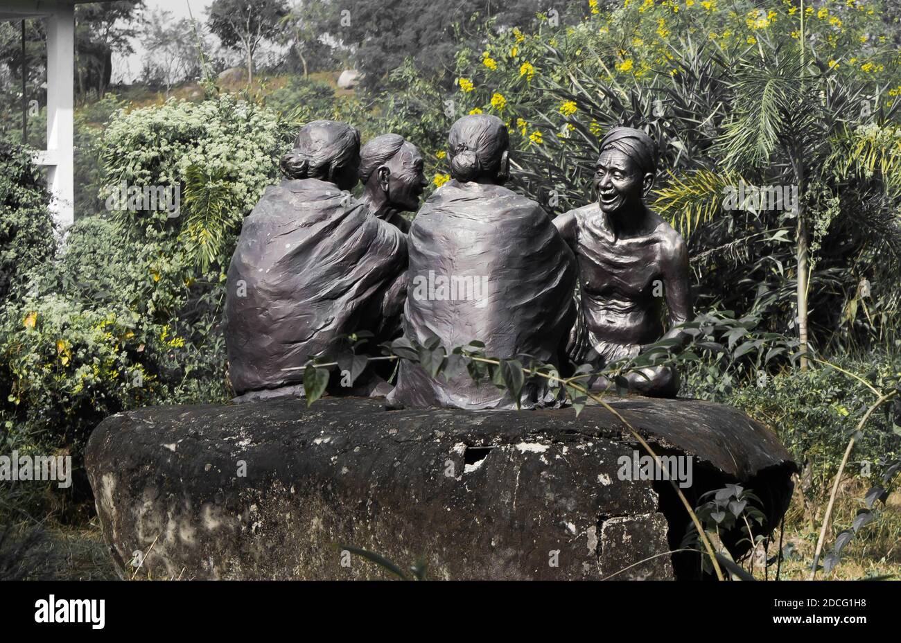 Statua di Lachit Borphukan a jorhat Assam. Memoriale in onore del generale Lachit Borphukan Foto Stock