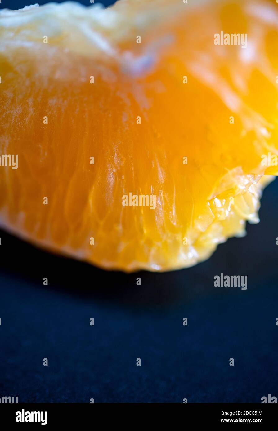 Immagine macro di un segmento arancione Foto Stock