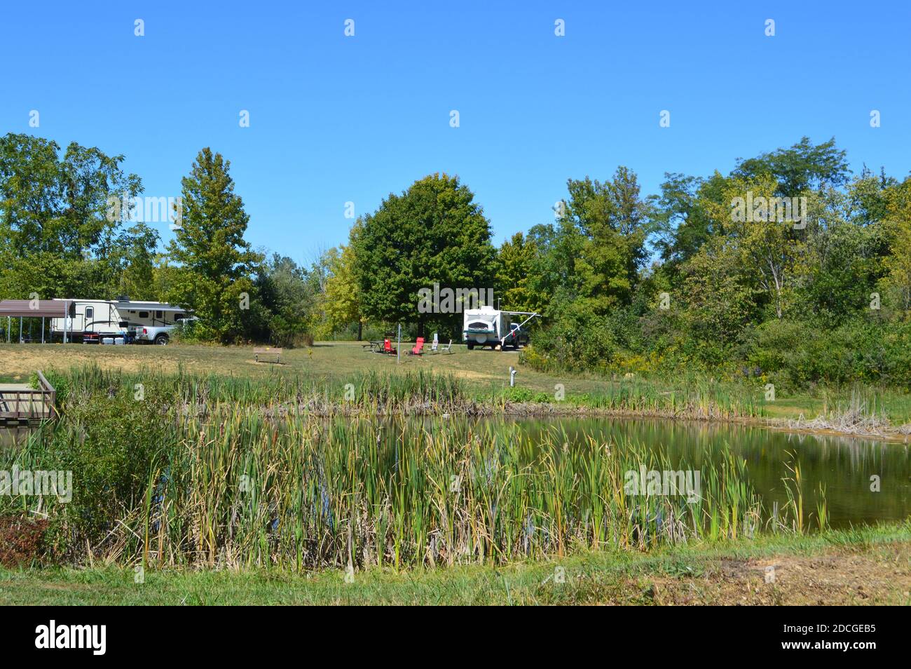 Camping Deer Creek Foto Stock