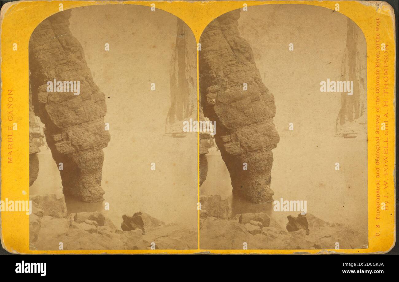 Leaning Tower., Powell, John Wesley (1834-1902), 1871, Colorado River (Colon.-Messico), Stati Uniti Foto Stock