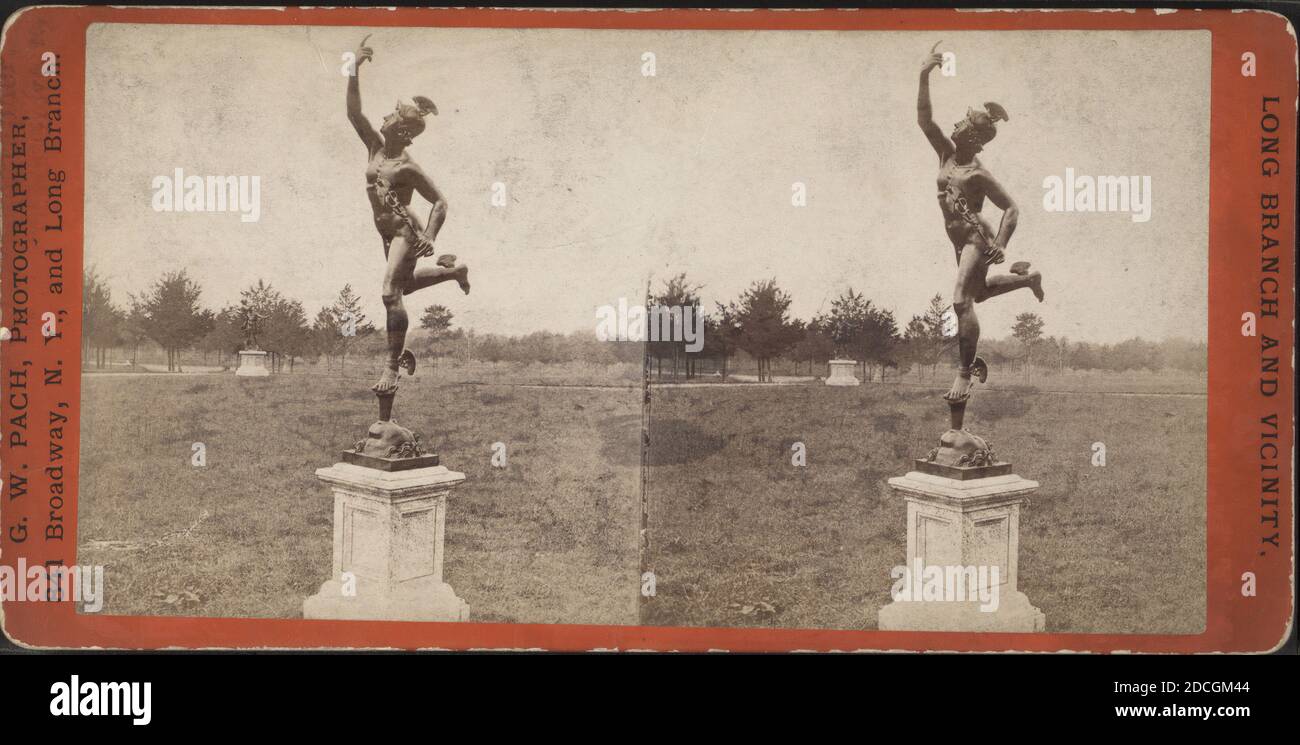Hollywood,' Long Branch., Pach, G. W. (Gustavus W.) (1845-1904), Hoey, John, 1824 o 5-1892, Turismo, scultura, Mercurio (divinità romana), Pedestals, New Jersey, Long Branch (N.J.), Long Branch Foto Stock