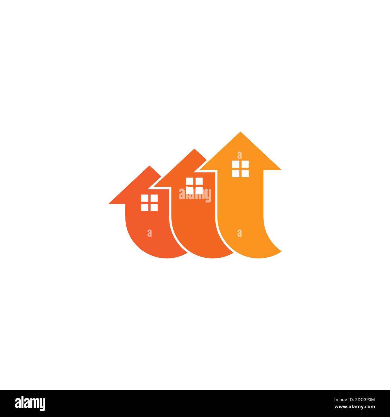 frecce su home vendite up simbolo vettore logo Illustrazione Vettoriale