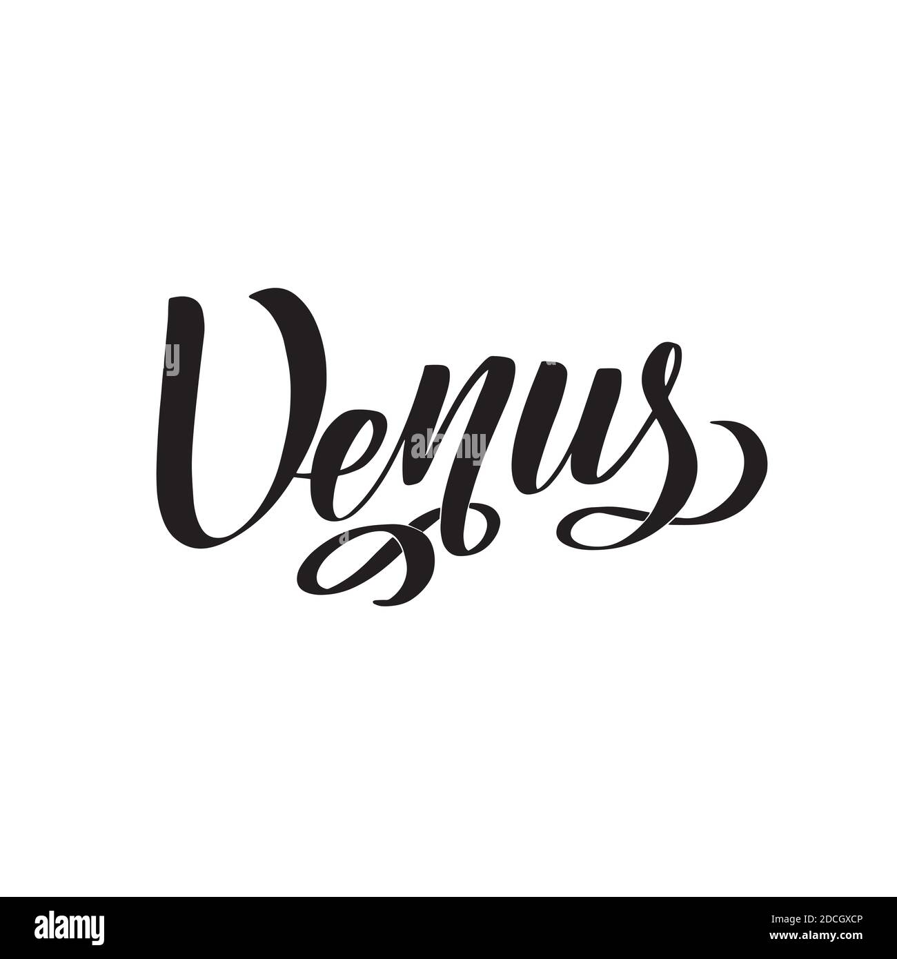 Venere. Iscrizione isolata. Planet Venere per la stampa, libro di testo della scuola Illustrazione Vettoriale