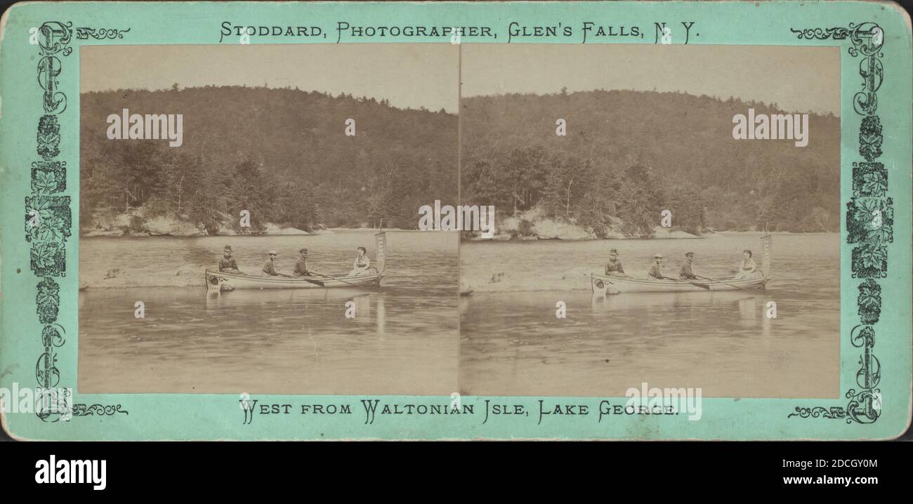 Ad ovest da Waltonian Isle, Lake George., New York (state), George, Lake (N.Y. : Lago Foto Stock