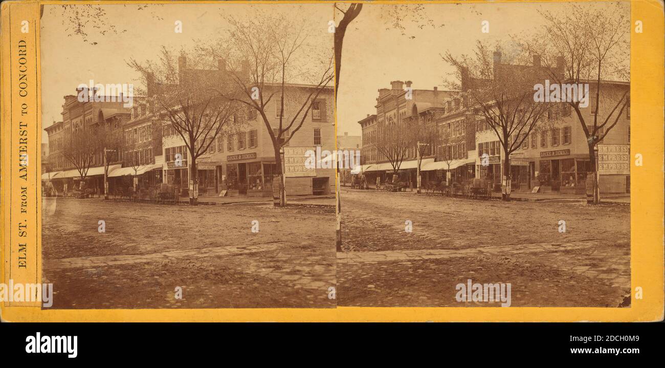 Elm St. Da Amherst a Concord., Lamprey, M. S. (Maurice S.), strade, edifici, New Hampshire, Manchester (N.H. Foto Stock