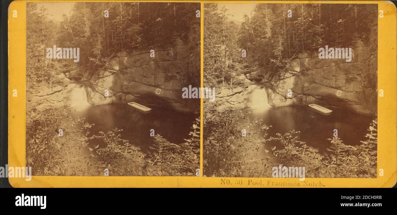 Piscina, Franconia Notch., Kilburn Brothers, Canyons, New Hampshire Foto Stock