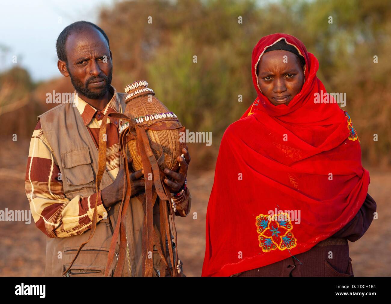 Coppia della gente di Borana, contea di Marsabit, Marsabit, Kenia Foto Stock