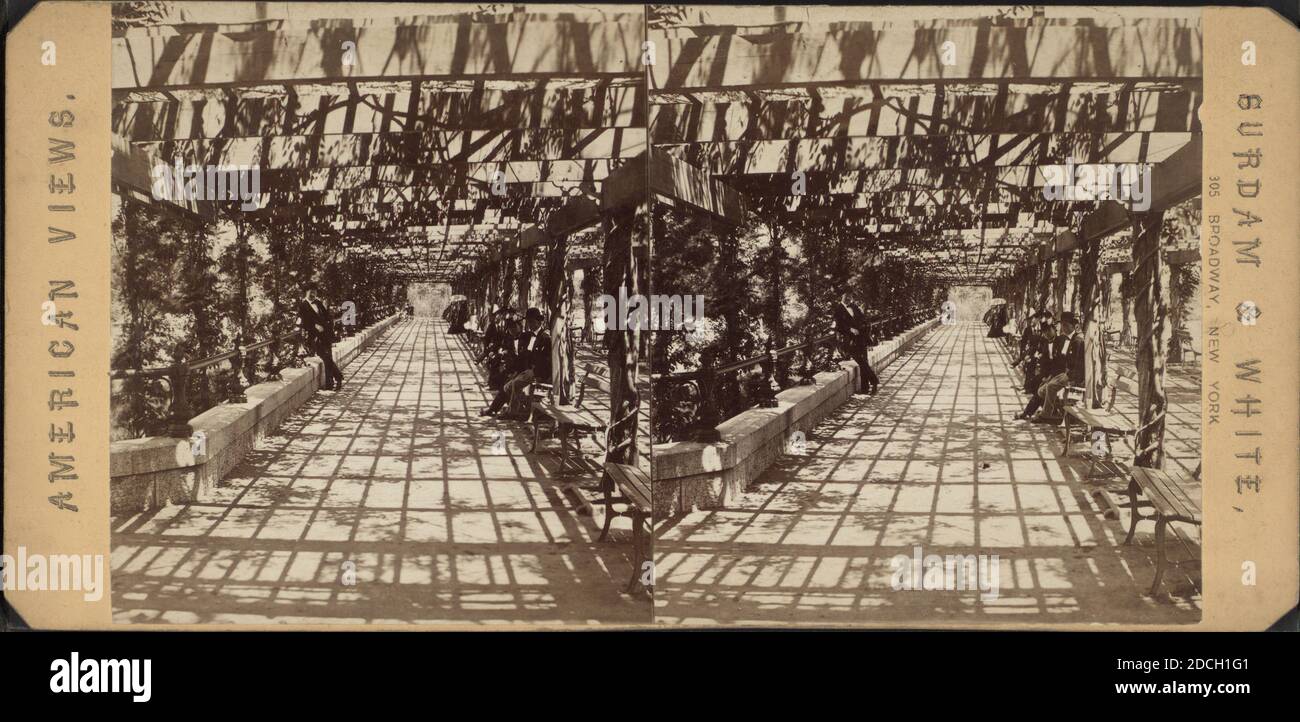 Viste stereoscopiche di strutture in Central Park, New York City., New York (state), New York (N.Y.), New York, Central Park (New York, N. Y.), Manhattan (New York, N. Y Foto Stock