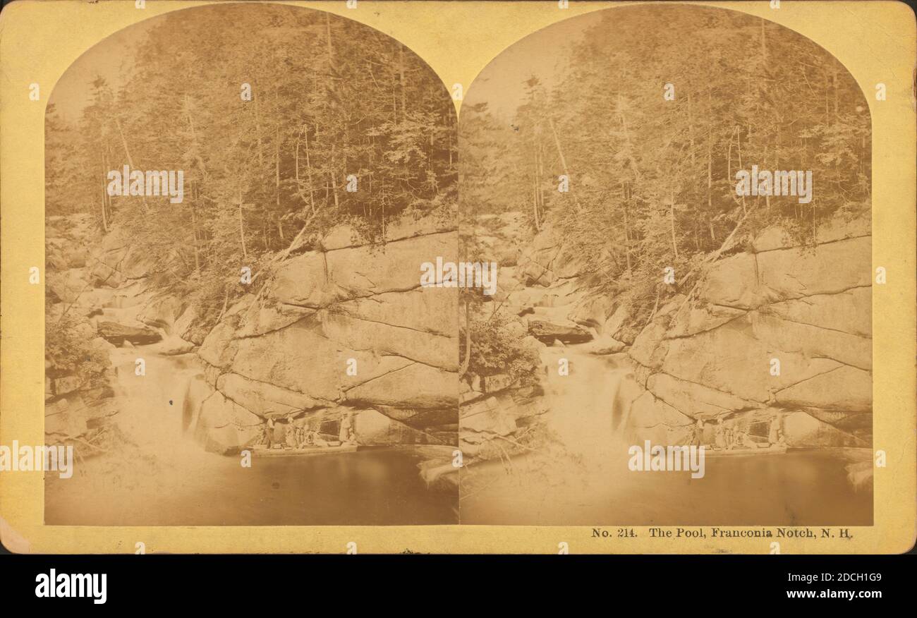 The Pool, Franconia Notch, N.H., Kilburn Brothers, Canyons, New Hampshire Foto Stock