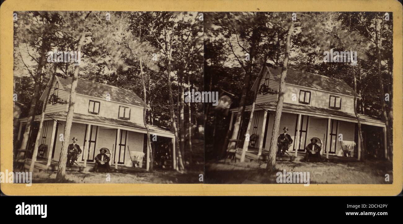 Vista di un cottage in St. Lawrence Co., N.Y., Baldwin, George C. (fl. 186--187-), Cottages, New York (Stato), Saint Lawrence County (N. Y Foto Stock