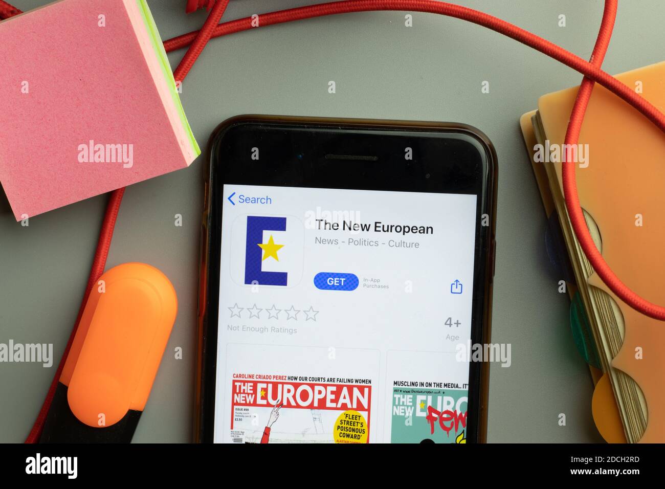 New York, Stati Uniti - 7 novembre 2020: Il logo del nuovo app store europeo sullo schermo del telefono, editoriale illustrativo. Foto Stock