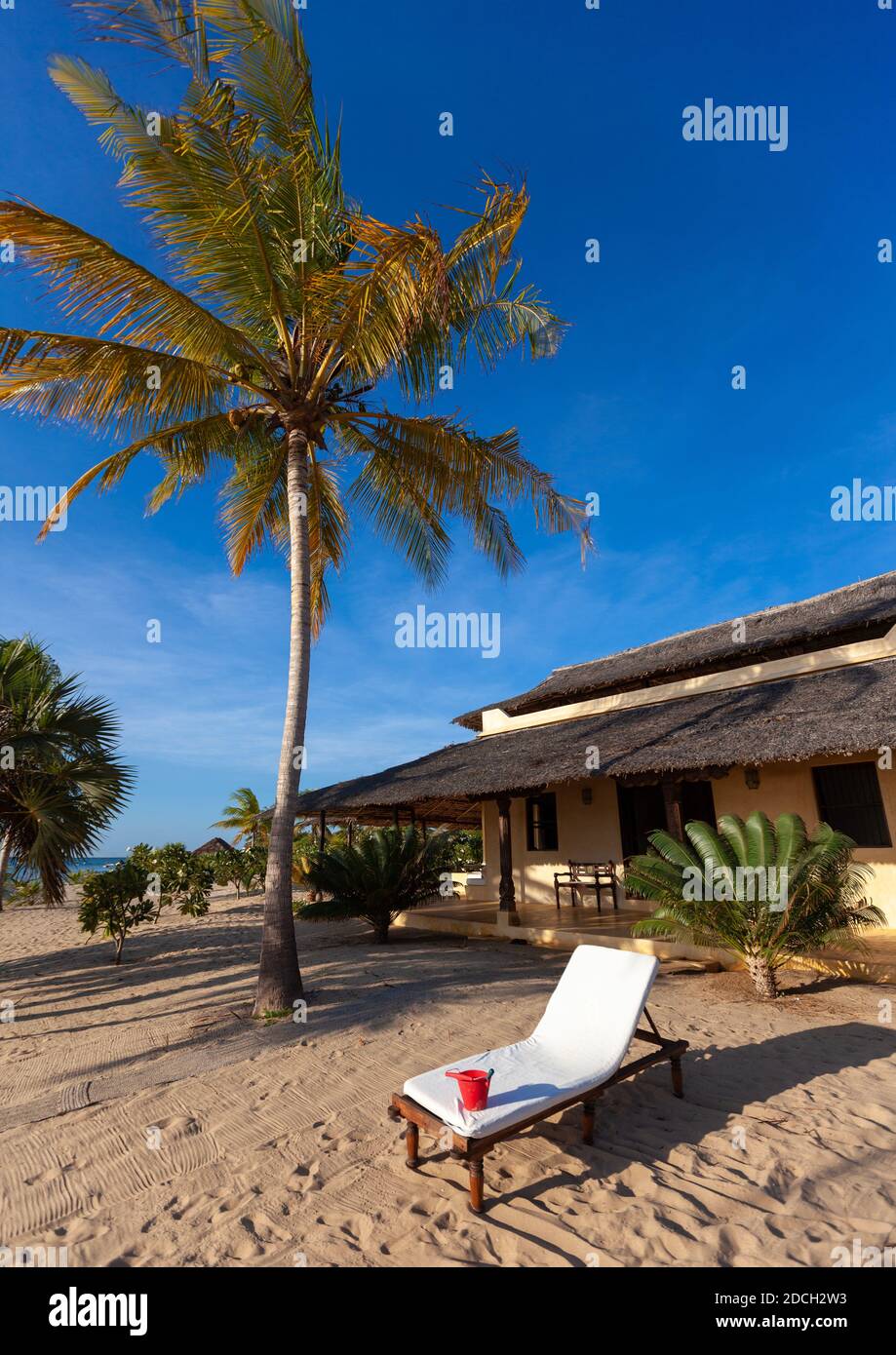 Jahazi casa sulla spiaggia, Lamu County, Kizingoni, Kenya Foto Stock