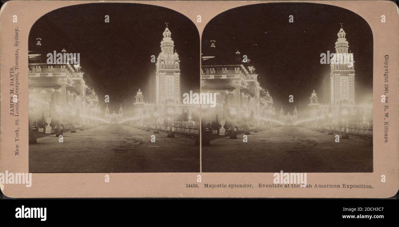 Maestoso splendore. Eventide alla Pan American Exposition., Kilburn, B. W. (Benjamin West) (1827-1909), PanAmerican Exposition (1901 : Buffalo, N. Y.), New York (Stato), Buffalo (N. Y Foto Stock