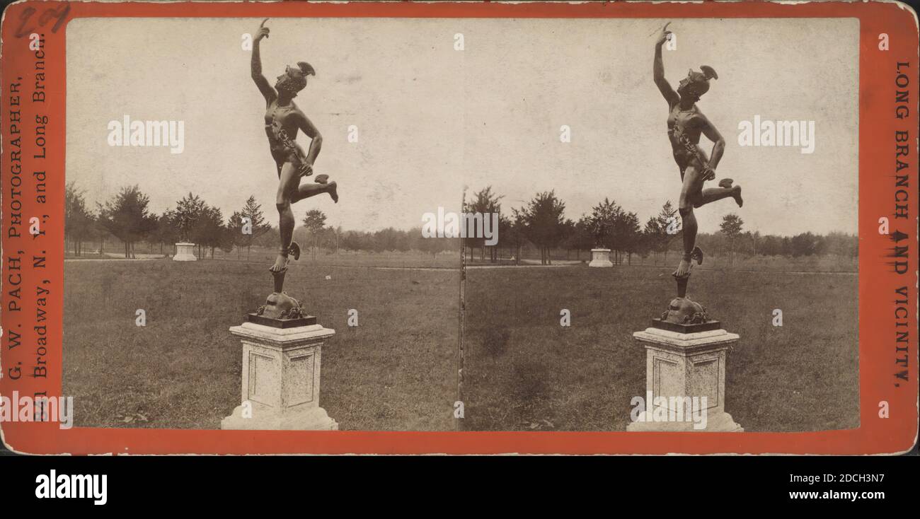 Hollywood,' Long Branch., Pach, G. W. (Gustavus W.) (1845-1904), Hoey, John, 1824 o 5-1892, Turismo, scultura, Mercurio (divinità romana), Pedestals, New Jersey, Long Branch (N.J.), Long Branch Foto Stock