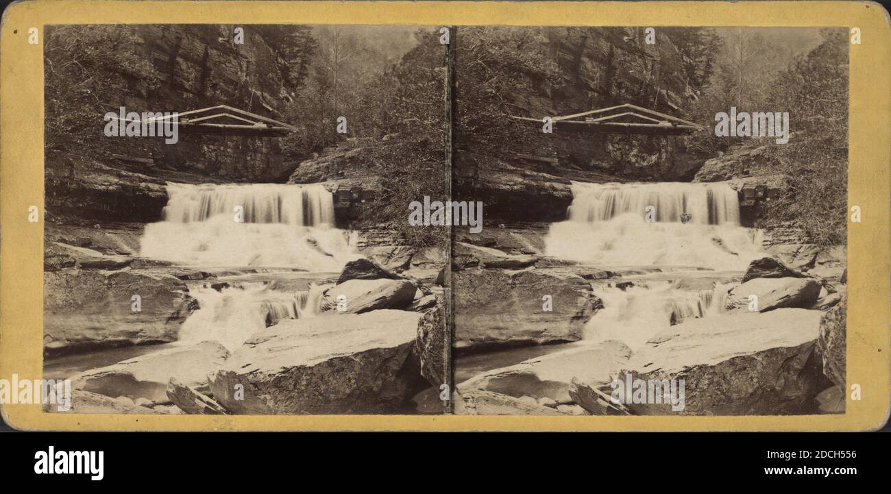 Cascade at High Rocks, Kauterskill Clove., E. & H.T. Anthony (azienda), New York (Stato), Catskill Mountains (N. Y Foto Stock