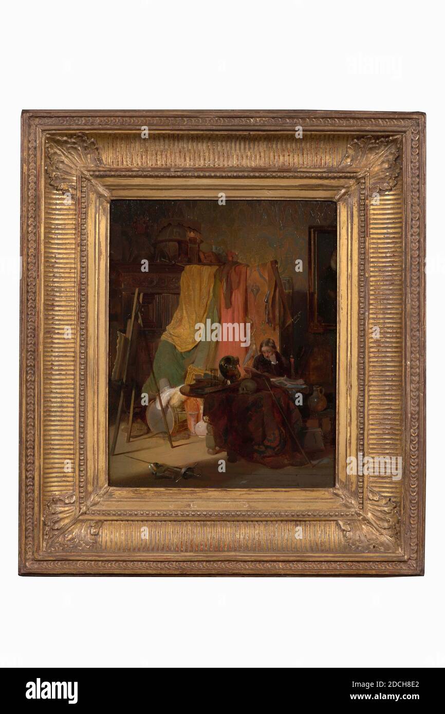Pittura, Jacobus Ludovico Cornet, c. 1840, pannello, dipinto ad olio,  dipinto, supporto: 25.5 × 21.6 × 1cm 255 × 216 × 10mm, con cornice: 39 × 36  × 2.5cm 390 × 360 ×