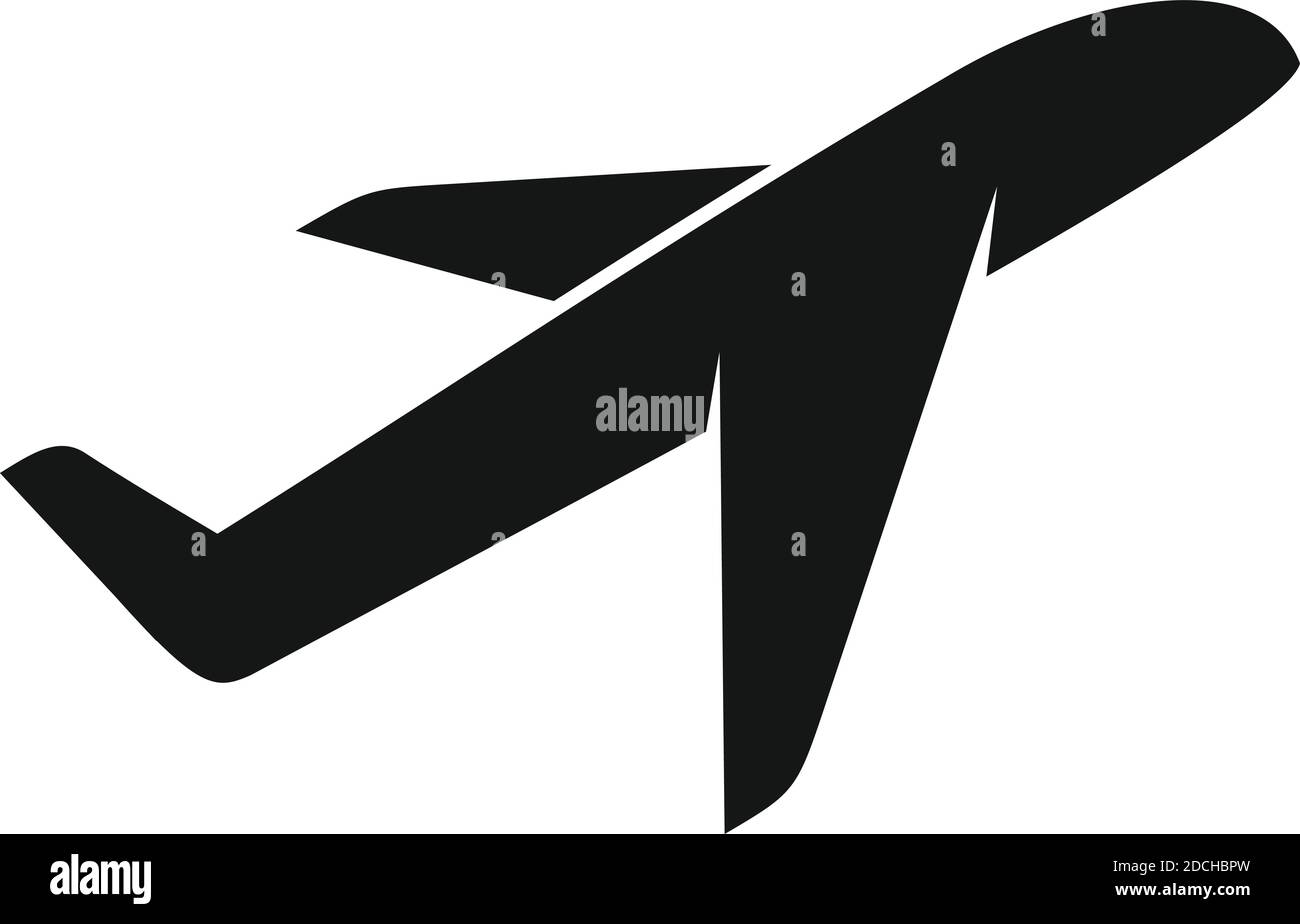 Icona dell'aeroplano di viaggio, stile semplice Illustrazione Vettoriale