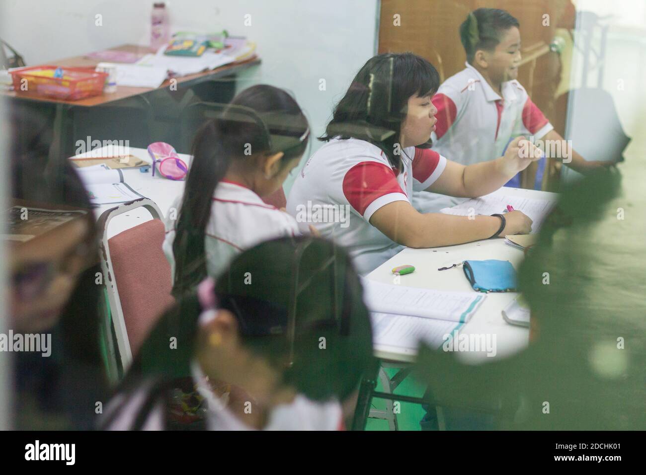 Attività quotidiana dei bambini. Foto Stock