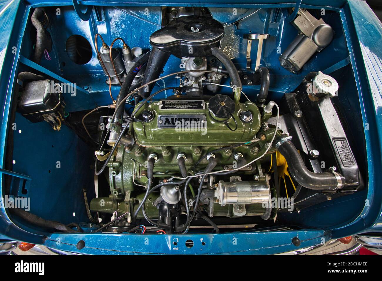 Classic BMC Austin Mini serie a motore Foto Stock