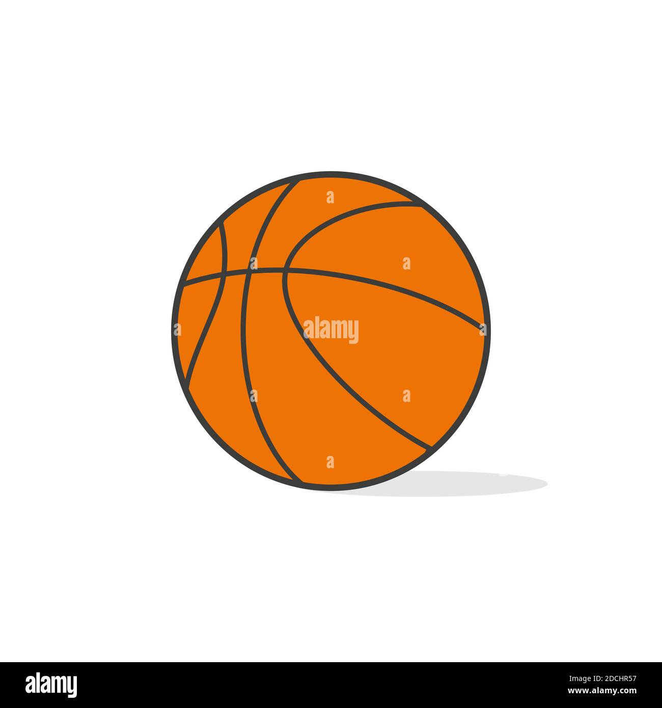 Basket. Illustrazione vettoriale. Icona di basket isolata su sfondo bianco. Illustrazione Vettoriale