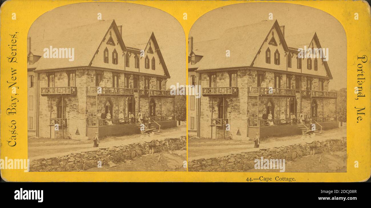 Capanna., immagine fissa, Stereographs, 1850 - 1930 Foto Stock