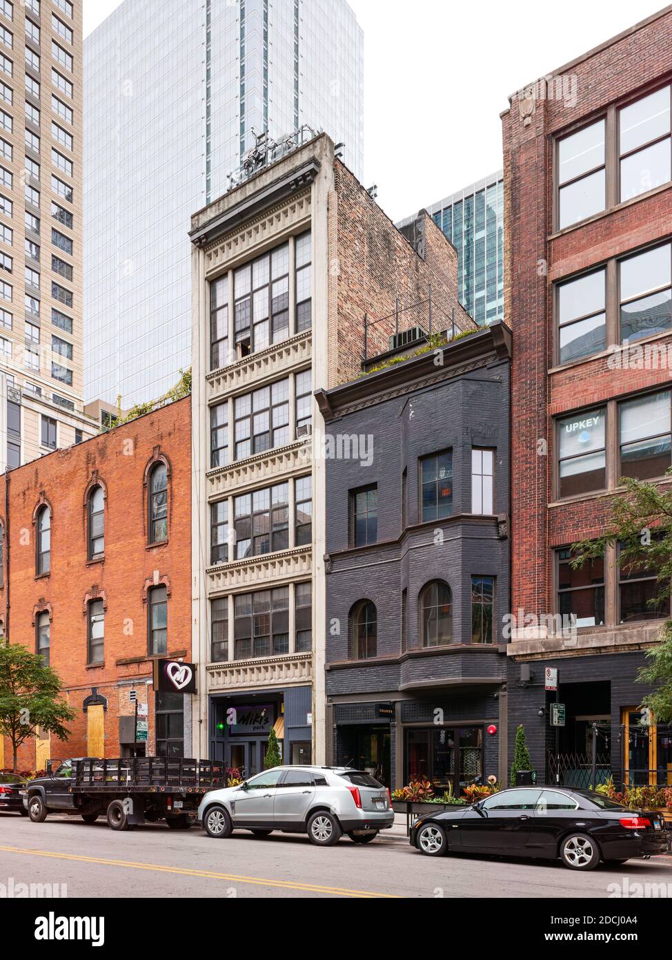 Edifici del 19 ° secolo nel quartiere River North Foto Stock