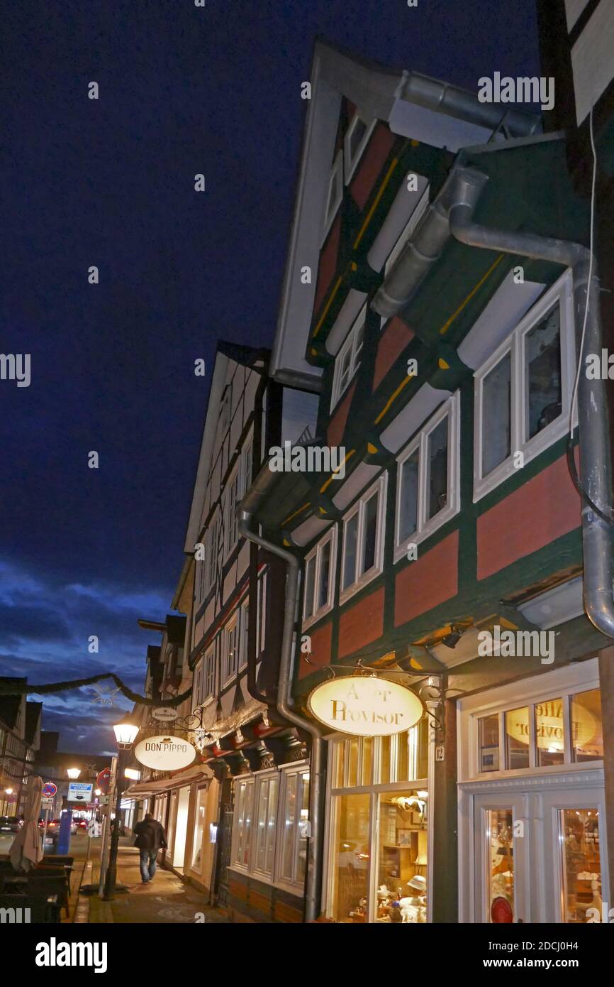 Celle, Altstadt, Bergstraße Foto Stock