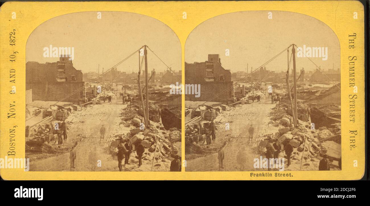 Franklin Street., immagine, Stereographs, 1872 Foto Stock