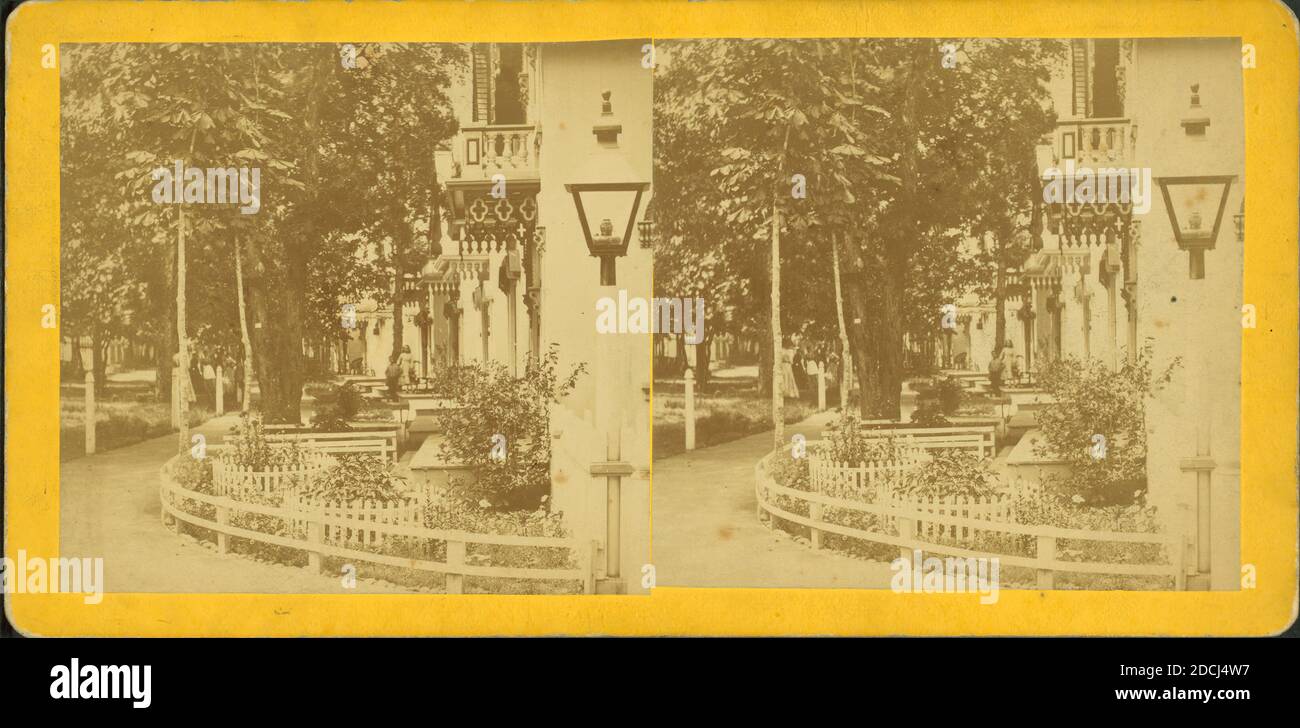 Vista di cottage., immagine, Stereographs, 1850 - 1930 Foto Stock
