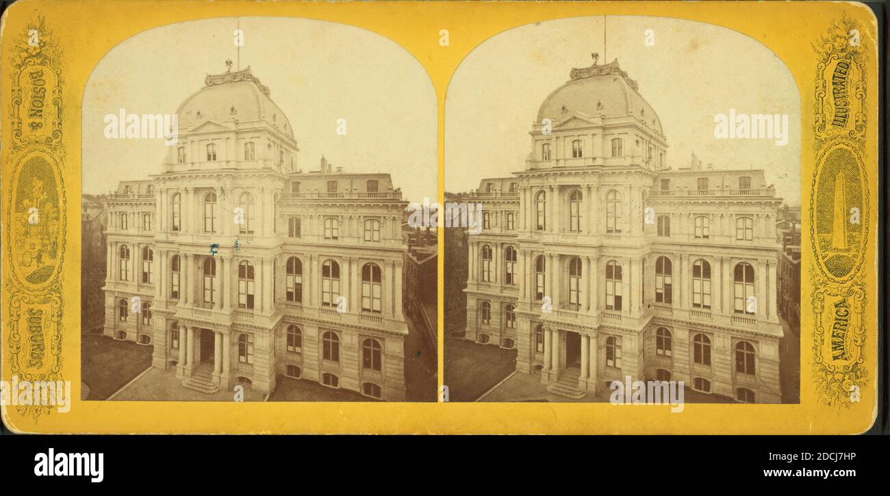 Il municipio, immagine, Stereografi, 1850 - 1930 Foto Stock
