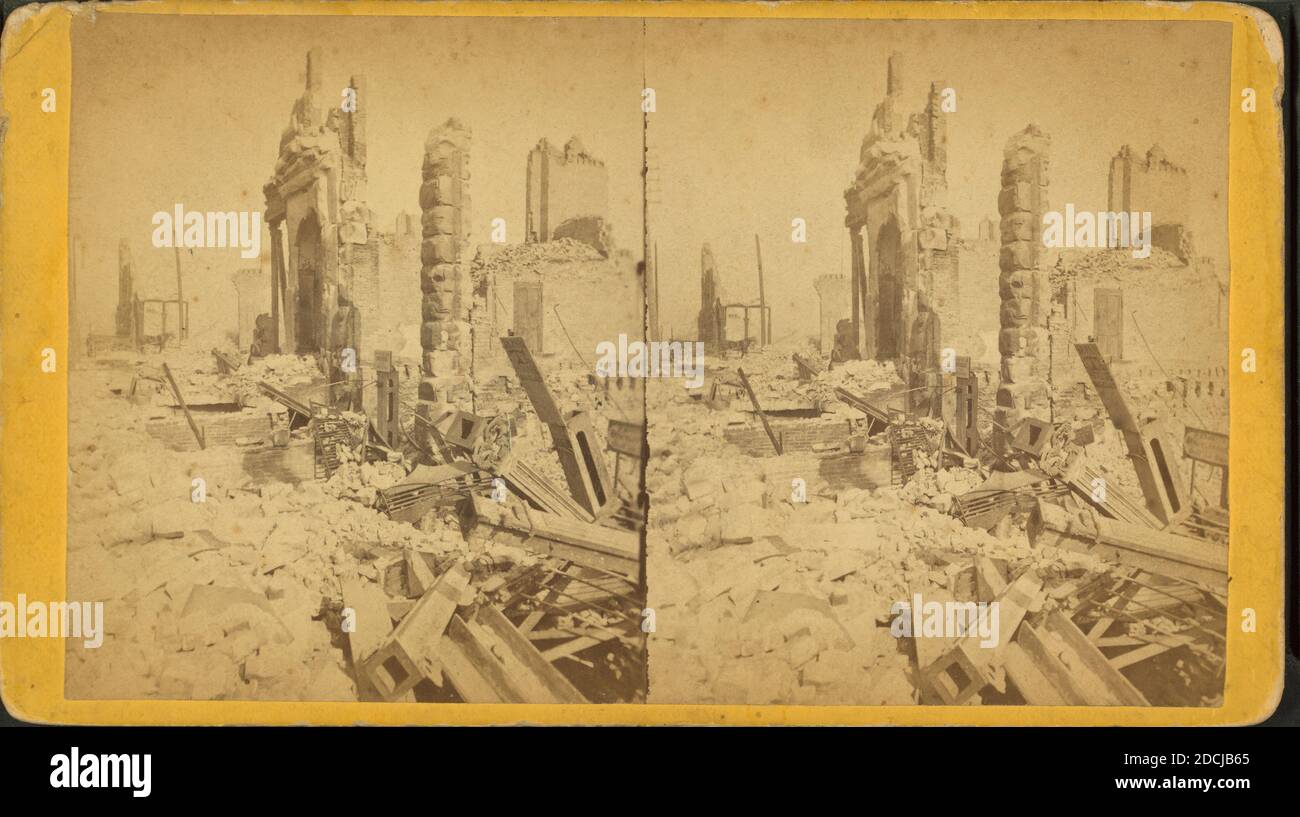 Clark Street, vicino a Washington., immagine fissa, Stereographs, 1871 Foto Stock