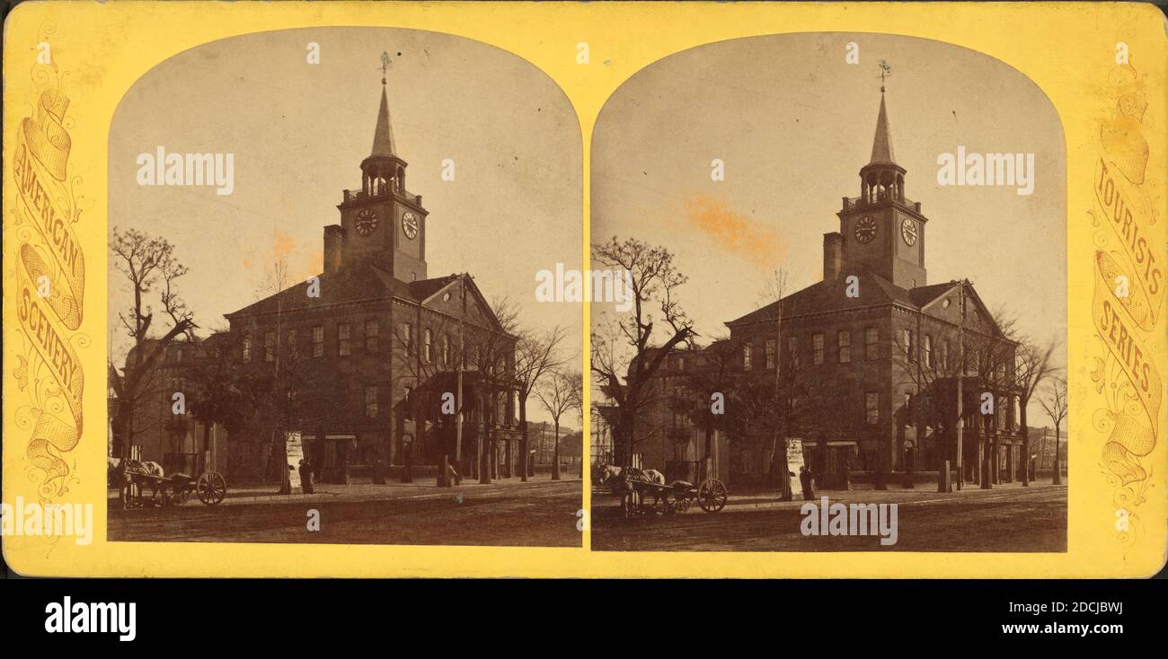 The Exchange, Savannah, Georgia., immagine, Stereographs, 1865 Foto Stock