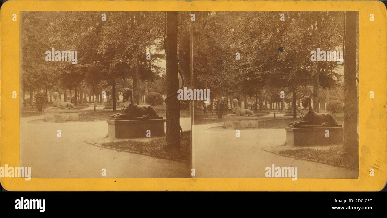 Ingresso al Parco, immagine statica, Stereografi, 1850 - 1930 Foto Stock