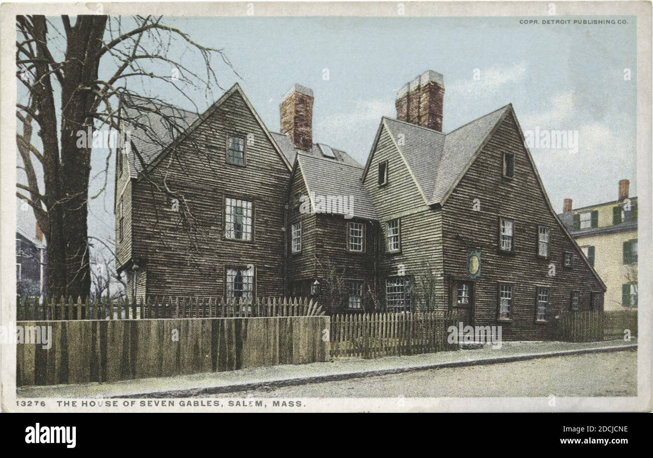 Casa di sette scuderie, Salem, Messa., immagine fissa, Cartoline, 1898 - 1931 Foto Stock