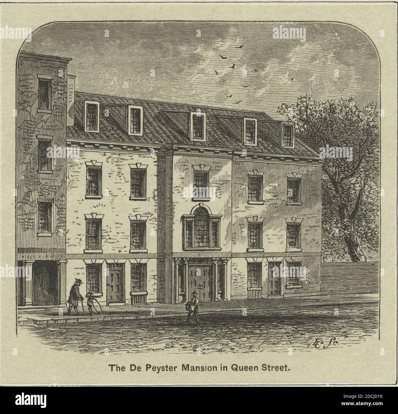 Il palazzo De Peyster in Queen Street., immagine, stampe, 1600 - 1900 Foto Stock