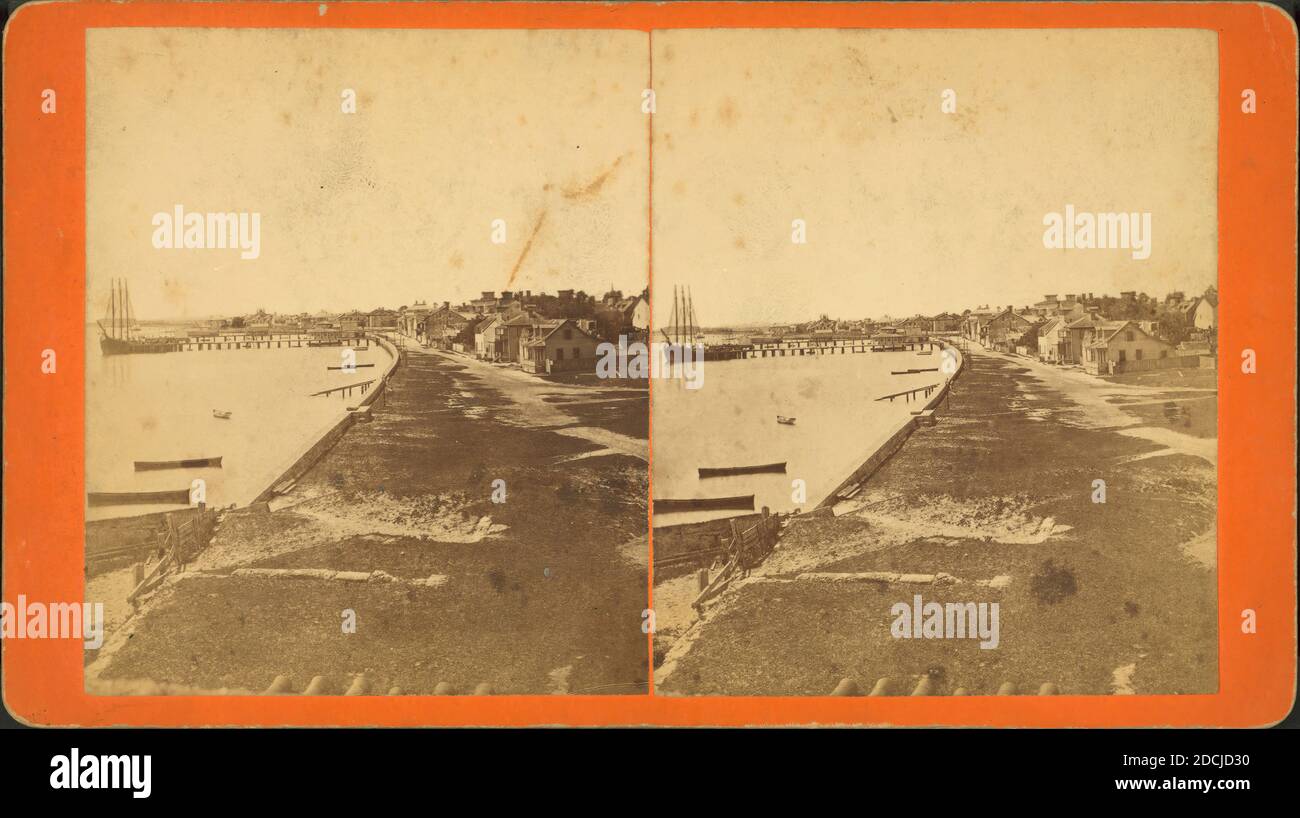 Vista dall'alto di St. Augustine, Florida, presa dal vecchio Forte Spagnolo e guardando a sud., immagine, Stereographs, 1850 - 1930 Foto Stock