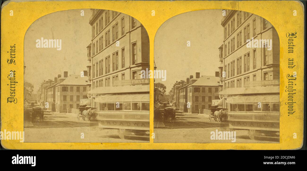 Tremont Street., immagine, Stereographs, 1850 - 1930 Foto Stock