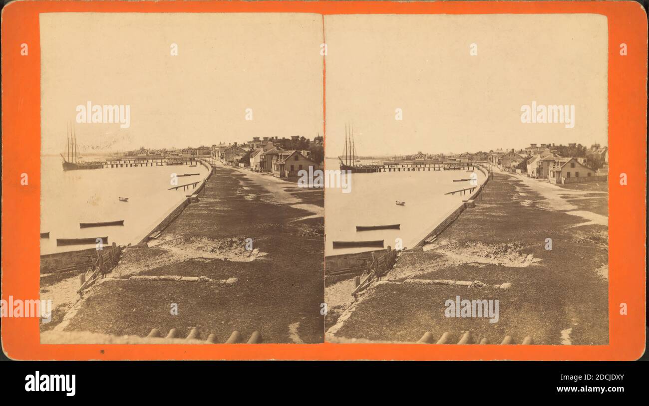 Vista dall'alto di St. Augustine, Florida, presa dal vecchio Forte Spagnolo e guardando a sud., immagine, Stereographs, 1850 - 1930 Foto Stock